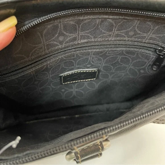 Fossil Womens ZB2840 Black Leather Flap Front Wallet Crossbody Bag - Picture 8 of 13